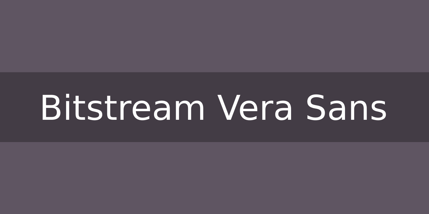 Czcionka Bitstream Vera Sans